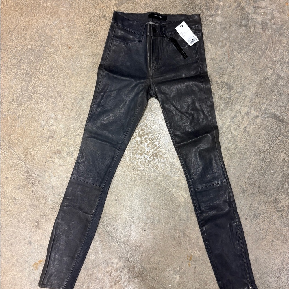 J Brand Black Leather Women Jeans